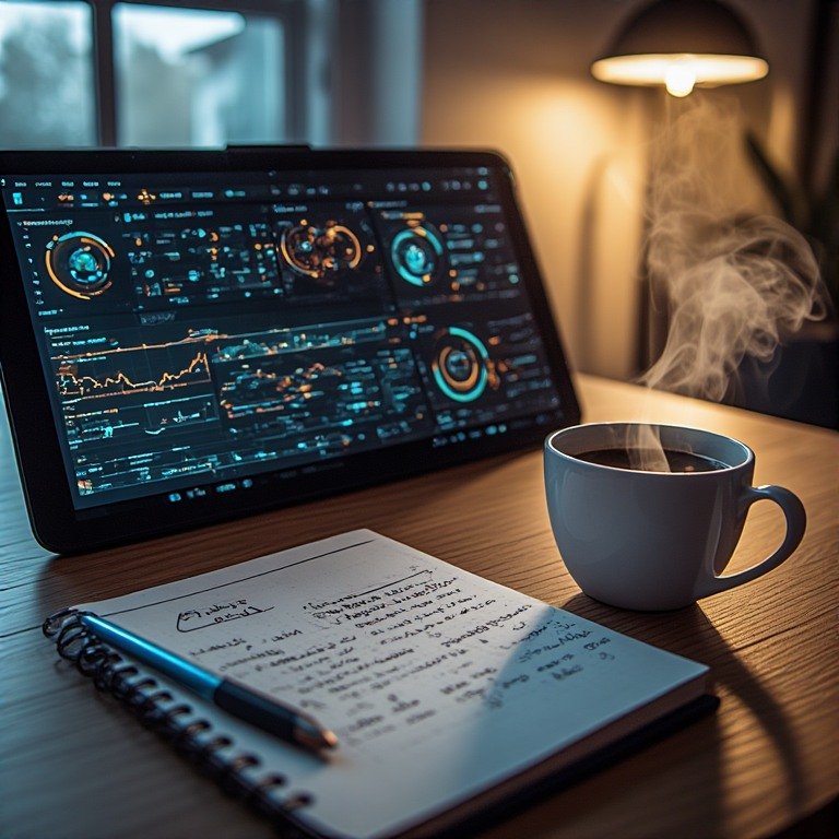 오전 시간 맑은 정신으로 데이터 분석에 집중하는 하이롤러의 업무 환경